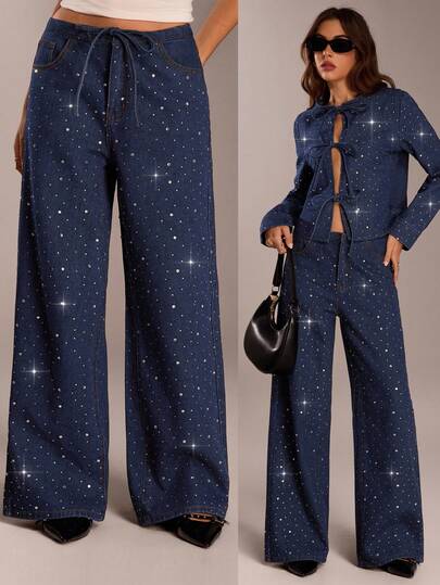 Avantive Vêtements pour femmes en automne et en hiver, tenues pour Halloween, mariage, invités, affaires, décontractées, formelles, anniversaire, bureau, travail, Y2K, cocktail, Noël, enseignant, église, rave, concert, brunch, festival, aéroport, style féérique, drôle, campagne, sortie, club, élégante, modeste, vintage, gothique, remise des diplômes, coupe A, sexy, baddie, semi-formelle, pailletée, glamour, scintillante, bleue, délavée, taille basse, ample, jambe droite, jambe large, tenue de cowgirl, jeans