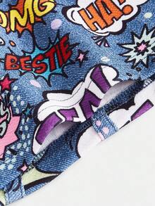 Y2Kool CourtneyGrabenShop Artist Y2K Letter Graphic Tube Top, For Summer, Holiday, Vacation, Going Out, Festival, Ibiza Fits, Western Wear Autumn Matching Idea Casual