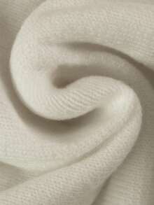 Chaqueta corta de mujer con cintura ceñida y volantes en el bajo, decoración con botones metálicos únicos, suéter blanco elegante - Blanco - Ver 4