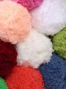 1卷50克/1.76盎司珊瑚绒毛线球，用于手工DIY编织围巾、包袋等。 - 50g/1件 - 查看 13