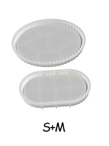 圆形泡泡珠托盘收纳盒，环氧树脂模具，DIY香味石膏板，硅胶模具，返校