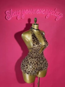 Slaydiva 2025秋冬新款性感优雅夜店连体裤-豹纹 - 彩色 - 查看 5