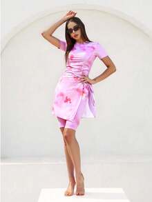 Swim Shayni 女式印花吊带比基尼运动装紧身性感休闲两件套泳衣套装 - 彩色 - 查看 1