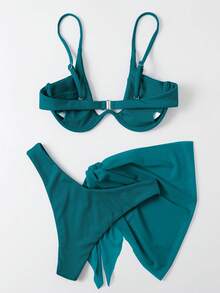 SHEIN Swim Summer 3pcs Bikini With Underwire, Minimalist & Fashion, Casual For Daily Wear