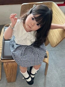 DAZY Toddler Girls' Casual Cute Summer Short Sleeve Blouse - White - View 8