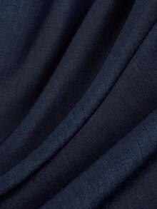 Rometta Pantalones rectos y anchos de pierna ancha de talla grande - Azul Marino - Ver 7