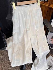 SHEIN LUNE CURVE Plus Size Women's New Versatile Fashion Casual Pants Fall Cloth For Women - White - View 1