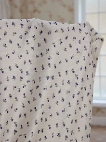 CottageSlumber Ensemble de pyjama pour femmes grande taille avec Top à manches longues à col rond et boutons partiels avec motif floral Ditsy et pantalon de couleur contrastée, vêtements d'automne - Multicolore - Voir 7