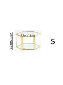 Cirelle 六角玻璃珠宝盒花屋首饰盒多肉钻戒花屋家居园艺植物花屋