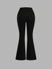 Girlism 少女两件套 碎花灰蓝 休闲百搭 宽松长袖卫衣喇叭裤 返校季 干净女孩 运动服 - 黑與白 - 查看 10