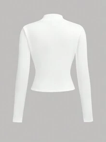 Girlism Tween Mädchen Basis Rollkragen Thermo-Langarmshirt, schwarze & weiße enge Tops für Teenager, enge Tops für Tween Mädchen, schwarz-weiße Tops für Tween Mädchen, Teenager Tops, enge Tops für Herbst und Winter - Schwarz und Weiss - Übersicht 5