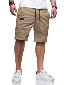 Manfinity Homme 2pcs Men's Loose Fit Drawstring Waist Slant Pocket Shorts