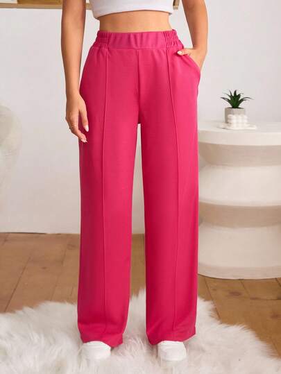 EURMUSE Women Loose Fit Pink Pant