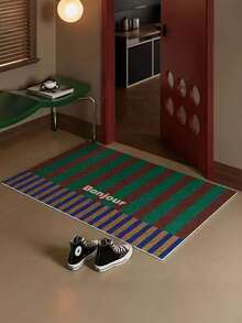 Joivida 1 块耐用门垫 - 防污户外迎宾垫，防滑户外室内入口可洗前门地毯入口地毯室内外地毯万圣节门垫棉质编织条纹小面积地毯适用于门廊/浴室/农舍/家庭入口