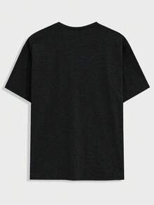 3pcs Men's Plaid Pocket T-Shirt, Shorts And Pants Pajama Set - Black - View 4