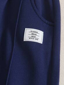 Genkimix Kids 2 件装年轻男孩休闲贴布装饰宽松裤，带有特殊英文含义贴布，轻盈柔软的面料，适合上学、休闲外出、聚会、公园、度假