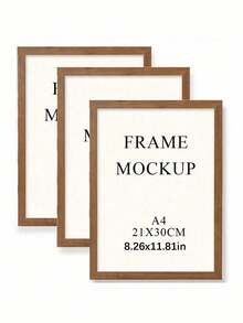 SURELIFE 1/3pcs  MDF Wood Frame For Bedroom Living Room Home Decoration Photo Frames Wall Art Pictures Frame For Tabletop And Wall Mounting Canvas Photo Painting Wood Frame
