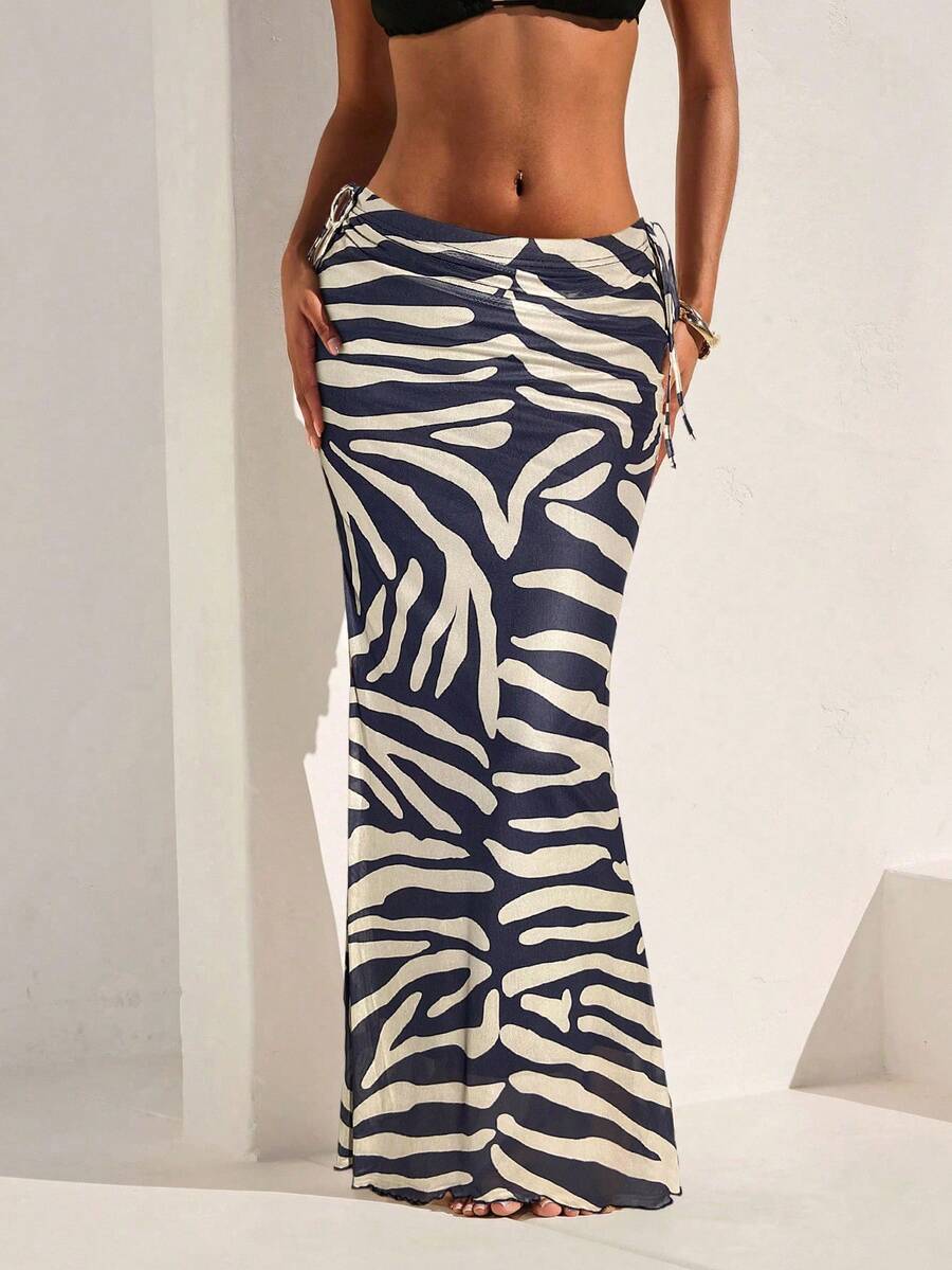 Opulessa Minirock für Frauen mit Tunnelzug in Tierprint, Maxirock in Zebra-Muster, schicker Herbststil, Business-Lässig-Stil für Frauen, Konzert, Party, Club, Herbst für Frauen, Ausgehrock, Zebra-Rock