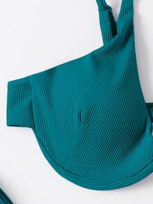 SHEIN Swim Summer 3pcs Bikini With Underwire, Minimalist & Fashion, Casual For Daily Wear