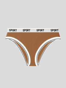 7pcs Girls Active Letter Elastic Waistband Comfortable Casual Underwear Briefs - Multicolor - View 4