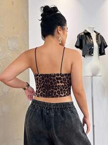 SHEIN EZwear 大码女式可爱上衣蕾丝拼接简约休闲无袖上衣，女士冬装 - 彩色 - 查看 3