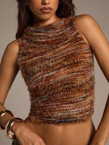Aloruh Women's Red Striped Collared Top, Autumn/Winter New Arrival - Multicolor - View 6