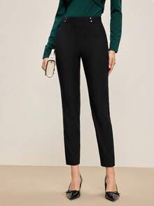 BizChic Quần skinny co giãn màu đen mới mùa Xuân/Hè 2026, kiểu dáng thanh lịch, phù hợp cho công sở hàng ngày, mang phong cách retro thập niên 90, thích hợp cho Giáng sinh, Năm mới, Ngày Valentine, Tiệc tùng, Bãi biển, Lễ tốt nghiệp, Thời trang, Lễ hội, Kỳ nghỉ, Khách dự đám cưới, Bữa ăn trưa, Sân bay, nhiều dịp khác nhau. - màu đen - Xem 2