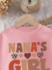 SHEIN Happikins 2pcs/Set Baby Girl Casual Cute Leopard Print Heart & Letter "GIRL" Pattern White Knit Soft Round Neck Long Sleeve Sweatshirt And Black Leggings Outfit, Suitable For Autumn/Winter Fall Baby Girl Sweat Set Nanas Girl Baby Outfit Baby Girl Outfit Baby Girl Full Sleeve With Pant Nanas Girl Outfit - Multicolor - View 3