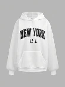 Girlism 少女两件套 碎花灰蓝 休闲百搭 宽松长袖卫衣喇叭裤 返校季 干净女孩 运动服 - 黑與白 - 查看 3