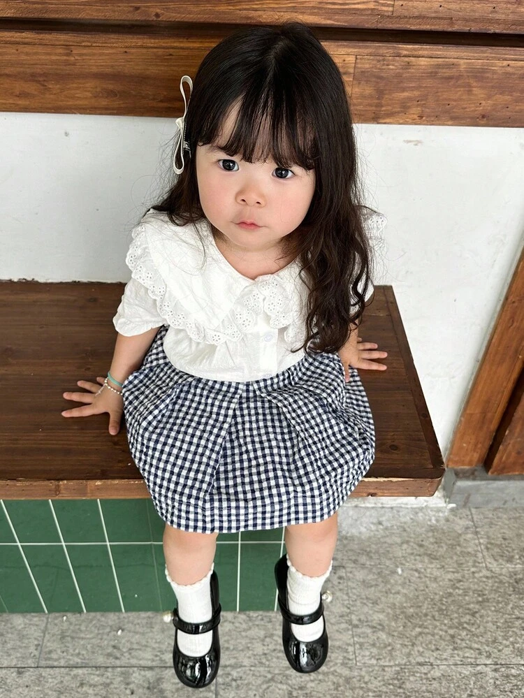 Toddler Girls' Casual Cute Summer Short Sleeve Blouse