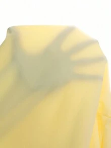 春秋新款彼得潘领蕾丝边时尚宽松长袖白衬衫，清新学院风 - 黃色 - 查看 8