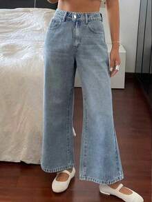 DAZY Women's Casual Flare Jeans, Sexy 7/8 Length Denim Pants