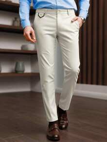 Calvornis Pantalons pour hommes, pantalon habillé décontracté en tissu, pantalon blanc habillé pour hommes, pantalon blanc pour hommes, pantalon beige pour hommes, pantalon d'été habillé pour hommes, pantalon élégant pour hommes, pantalon habillé pour hommes, automne