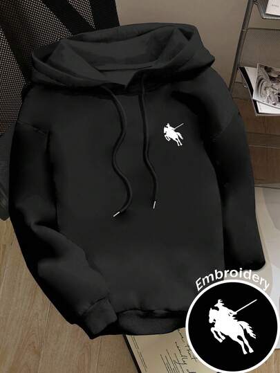 INAWLY Sudadera de mujer con bordado de logotipo elegante, de moda y minimalista para uso al aire libre, ideal para la temporada de regreso a la escuela/universidad