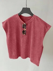 PAVTROS 男士夏季休闲纯色宽肩背心