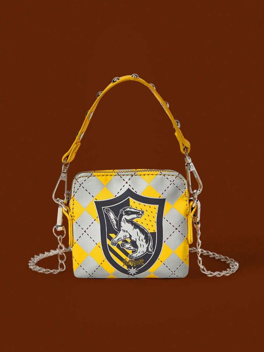 HARRY POTTER X SHEIN 女士时尚动物菱形图案手提包 - 彩色 - 查看 1