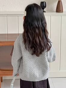 DAZY Girls Young Girl Comfortable Cute Pullover Sweater Fall,Winter - Grey - View 6