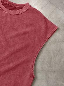 PAVTROS 男士夏季休闲纯色宽肩背心