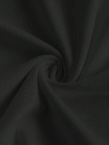 SHEIN LUNE Casual Minimalist Halloween Punk Street Style Skull & Rose Graphic Dropped Shoulder Long Sleeve T-Shirt For Women, Suitable For Autumn/Winter,Halloween Shirt