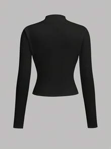 Girlism Tween Mädchen Basis Rollkragen Thermo-Langarmshirt, schwarze & weiße enge Tops für Teenager, enge Tops für Tween Mädchen, schwarz-weiße Tops für Tween Mädchen, Teenager Tops, enge Tops für Herbst und Winter - Schwarz und Weiss - Übersicht 7