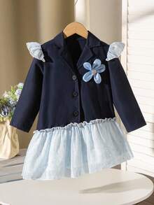 Rochie casual pentru fete tinere, design luxos și ușor, potrivită pentru primăvară/vară - Multicolor - Vizualizare 4