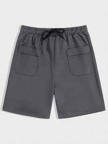 RueChic Men 2pcs Pack Cargo Pockets Drawstring Waist Regular Shorts - Multicolor - View 9