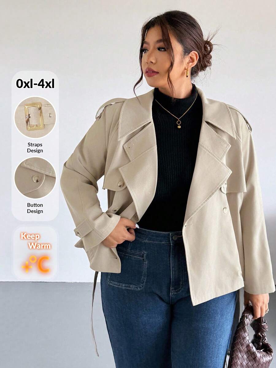 Firerie Áo khoác gió tay dài phong cách Y2K dáng rộng, rộng rãi, cỡ lớn, thời trang xuân/thu; Thích hợp cho Ngày lễ tình nhân, Hòa nhạc, Biểu diễn, Hẹn hò, Tiệc tối trang trọng, Tiệc dạ hội, Đám cưới, Gợi cảm, Thanh lịch, Đi làm, Trở lại trường, Kỳ nghỉ, Bãi biển, Lãng mạn, Phong cách công sở, Phong cách nàng tiên cá, Tiệc sinh nhật - Màu Khaki - Xem 1