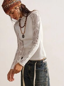 Bohemela Áo len dài tay ôm sát thường ngày dành cho nữ - trắng - Xem 2