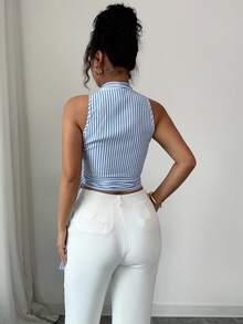 Elenzga Damen gewebte lässige und elegante Sommerurlaubs Weste