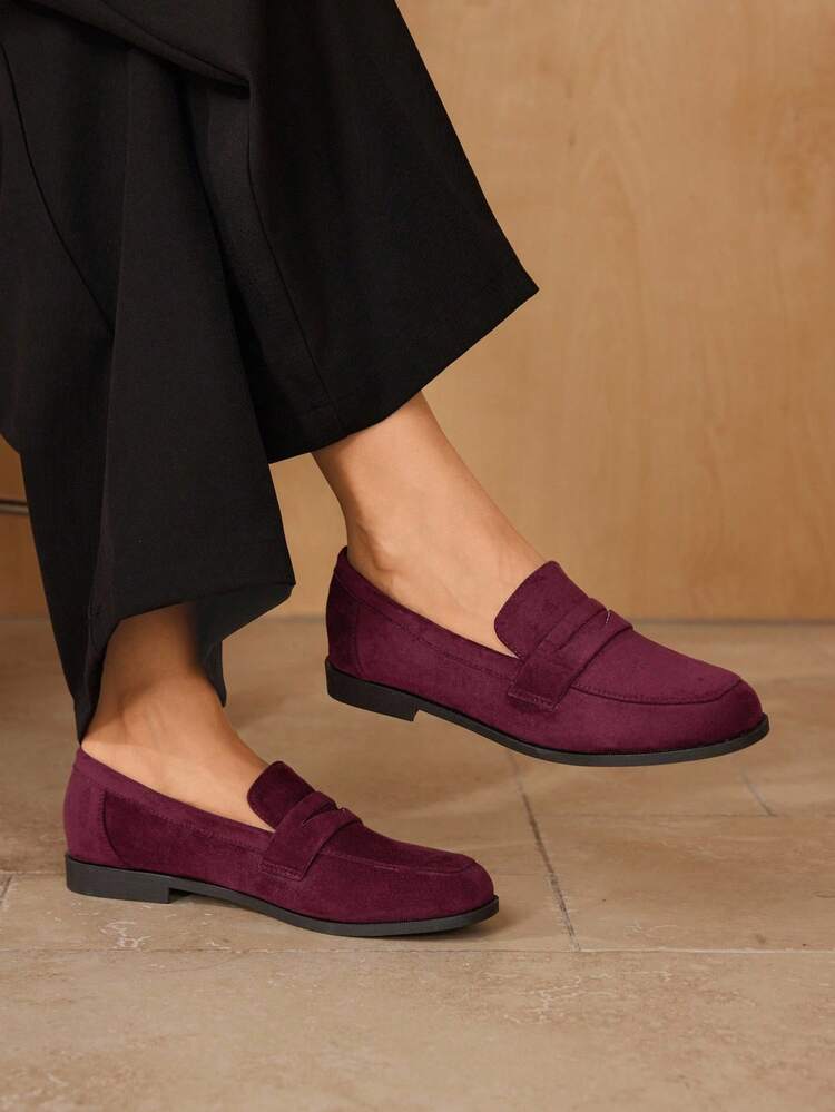 MOCASINES ROJOS ENCORE PARA MUJER, ZAPATOS PLANOS DE ESTILO BRITÁNICO RETRO