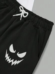 RueChic Men Cottonline Smile Printed Regular T-Shirt Set - Black and White - View 5