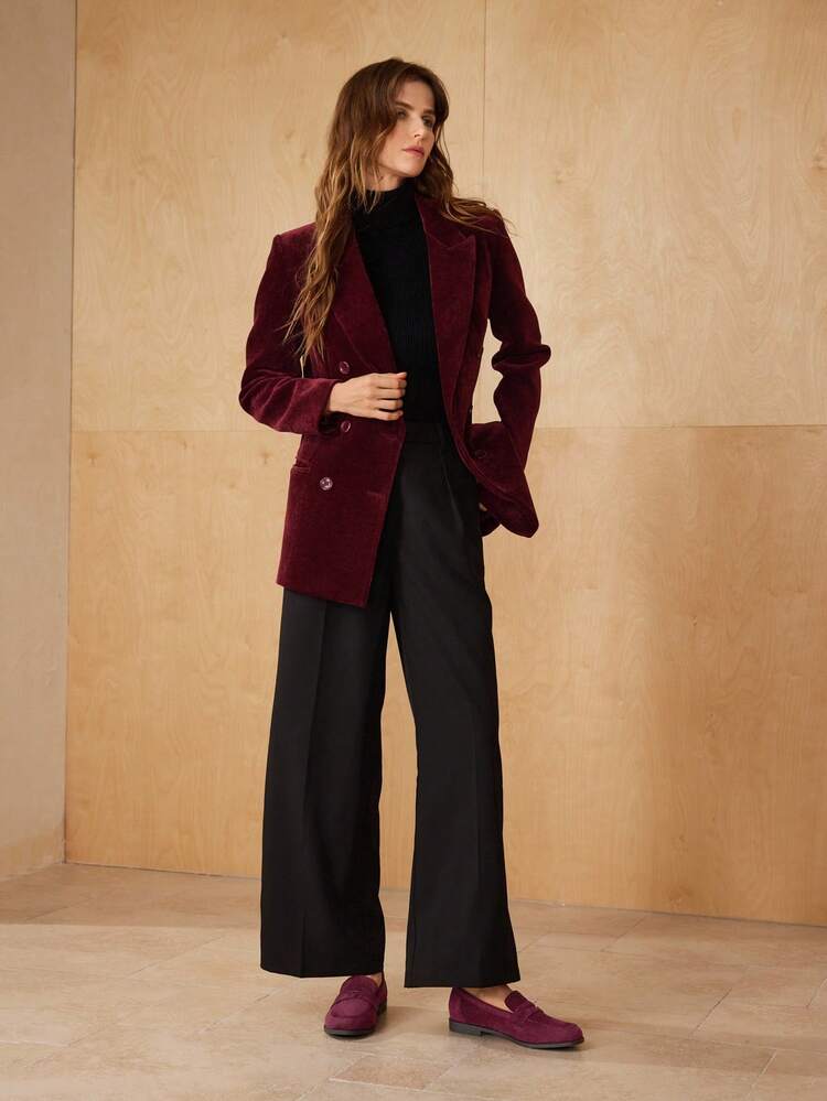 MOCASINES ROJOS ENCORE PARA MUJER, ZAPATOS PLANOS DE ESTILO BRITÁNICO RETRO