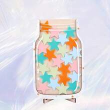 1 件教室之星奖励罐，附有酷炫教学贴纸 - 木制，非常适合家庭和学校教师激励贴纸教室奖励罐返校 - 彩色 - 查看 6