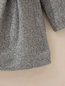 SHEIN 2pcs/Set 6Months-3Years Baby Girl Coat Casual Style Fall Outfits For Girl Warmer Coat&Hat Winter